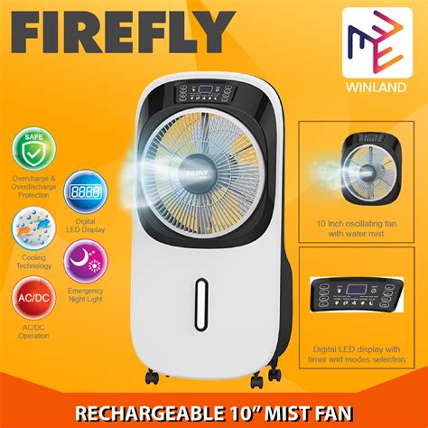 firefly mist fan|Firefly Rechargeable Air Cooler Mist Fan .